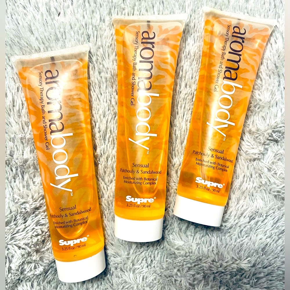 Supre aromabody Sensory Therapy Bath & Shower Gel ~ Sensual X3